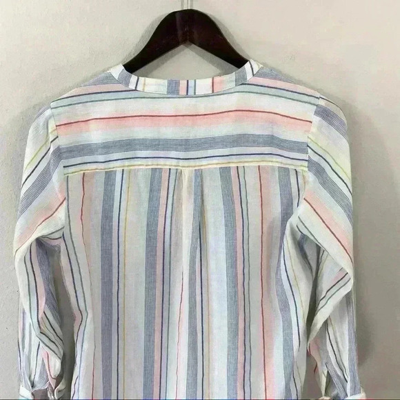 J. Crew Mercantile colorful stripe shirt - Picture 5 of 5